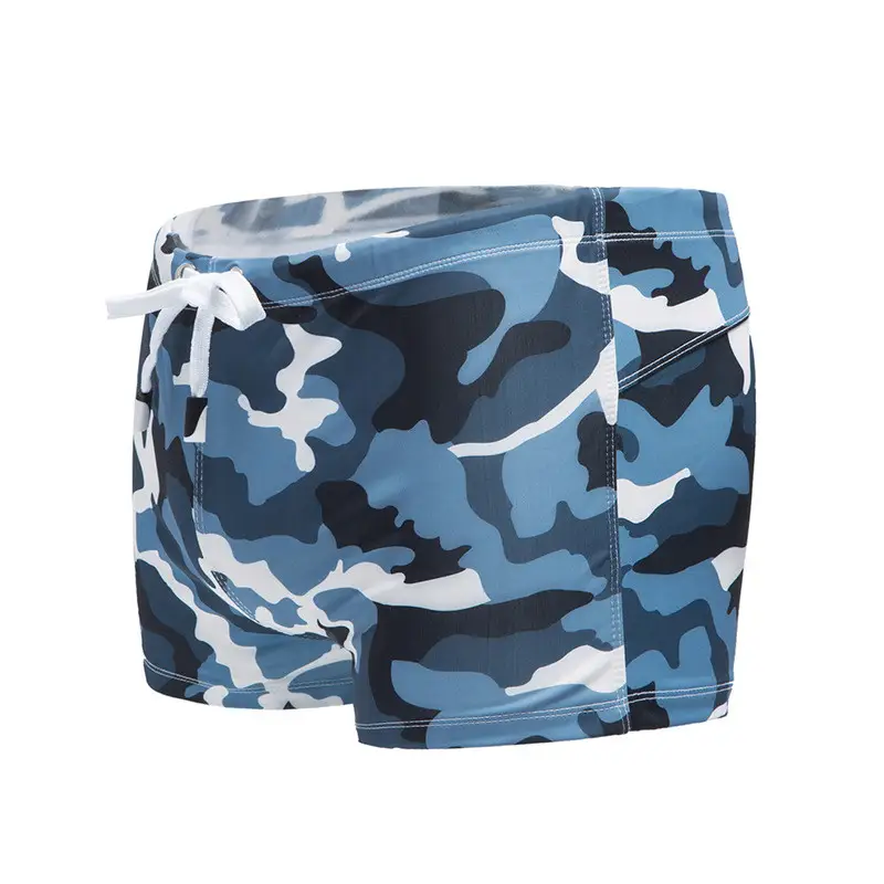 Men's Camouflage Swim Trunks with Drawstring Waist