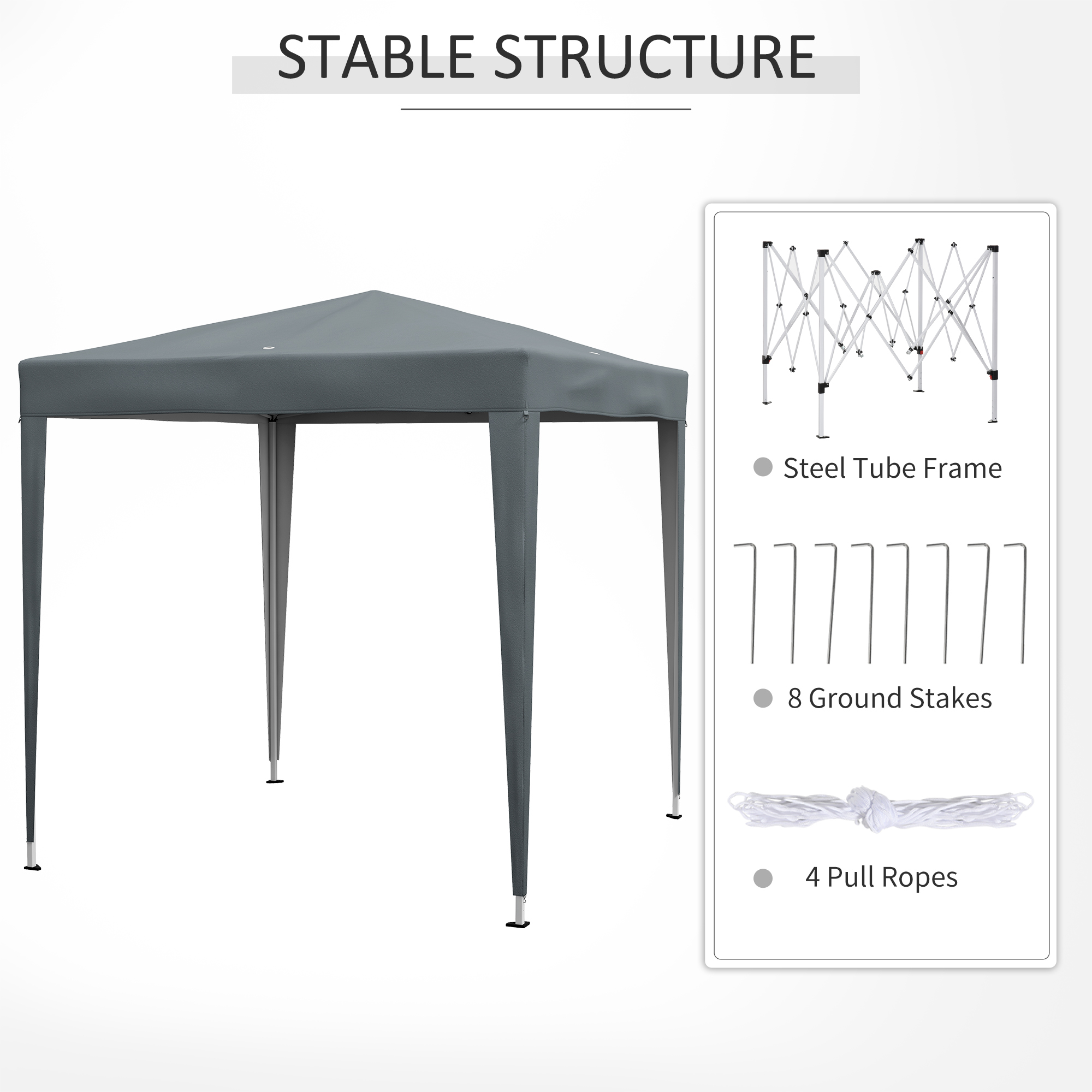 2 X 2-meter Garden Pop-up Pavilion, Wedding Party Tent, Waterproof Sunshade — image 11