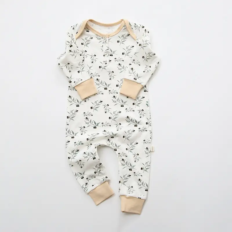 Infant Print One Piece Collar Cotton Comfort Romper
