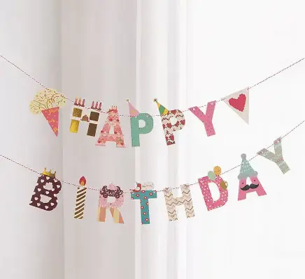 Happy Birthday Pull Flag Party Supplies Decoration Photo Props Scene Layout