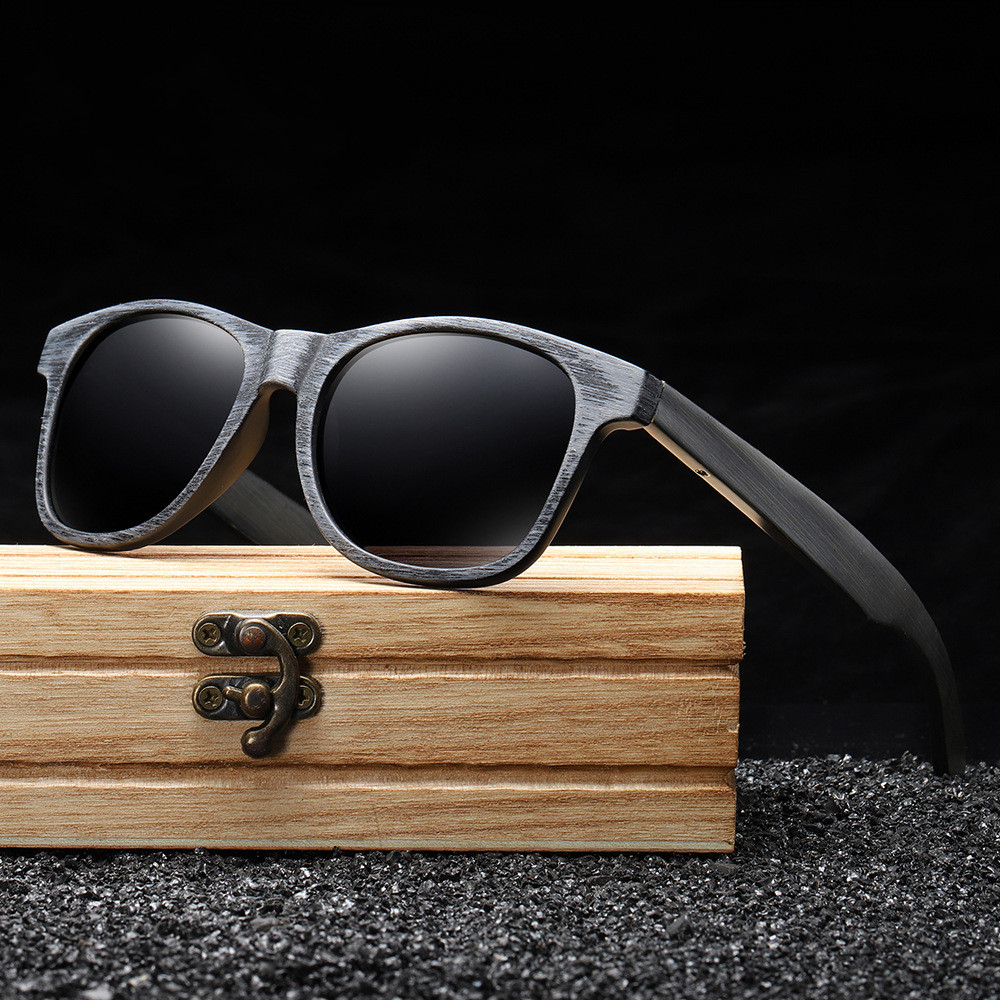 Title 6, Male Driving Sunglasses Solid Wood High-end Sun...