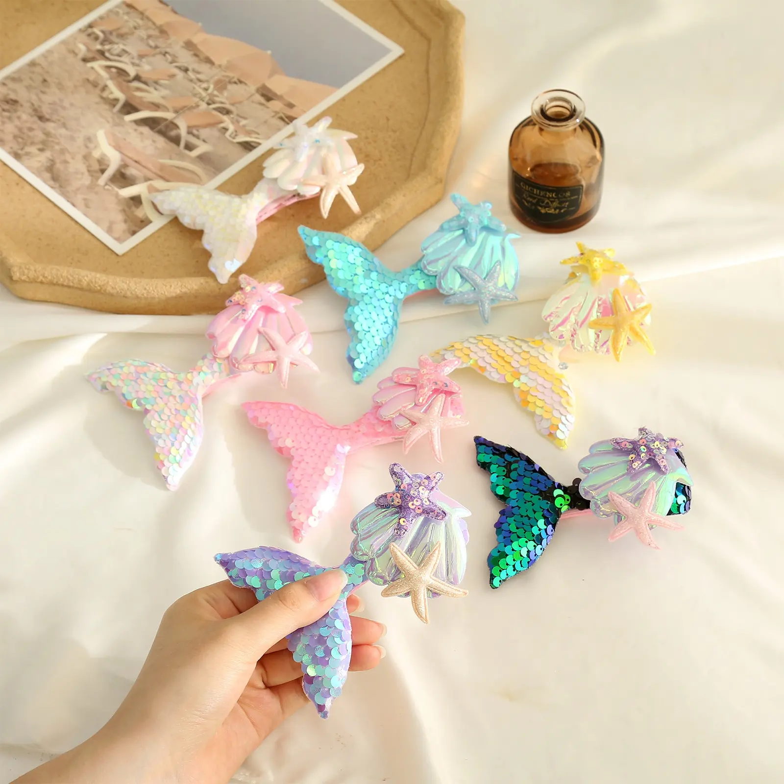Cartoon Mermaid Tail Barrettes Little Girl Hair