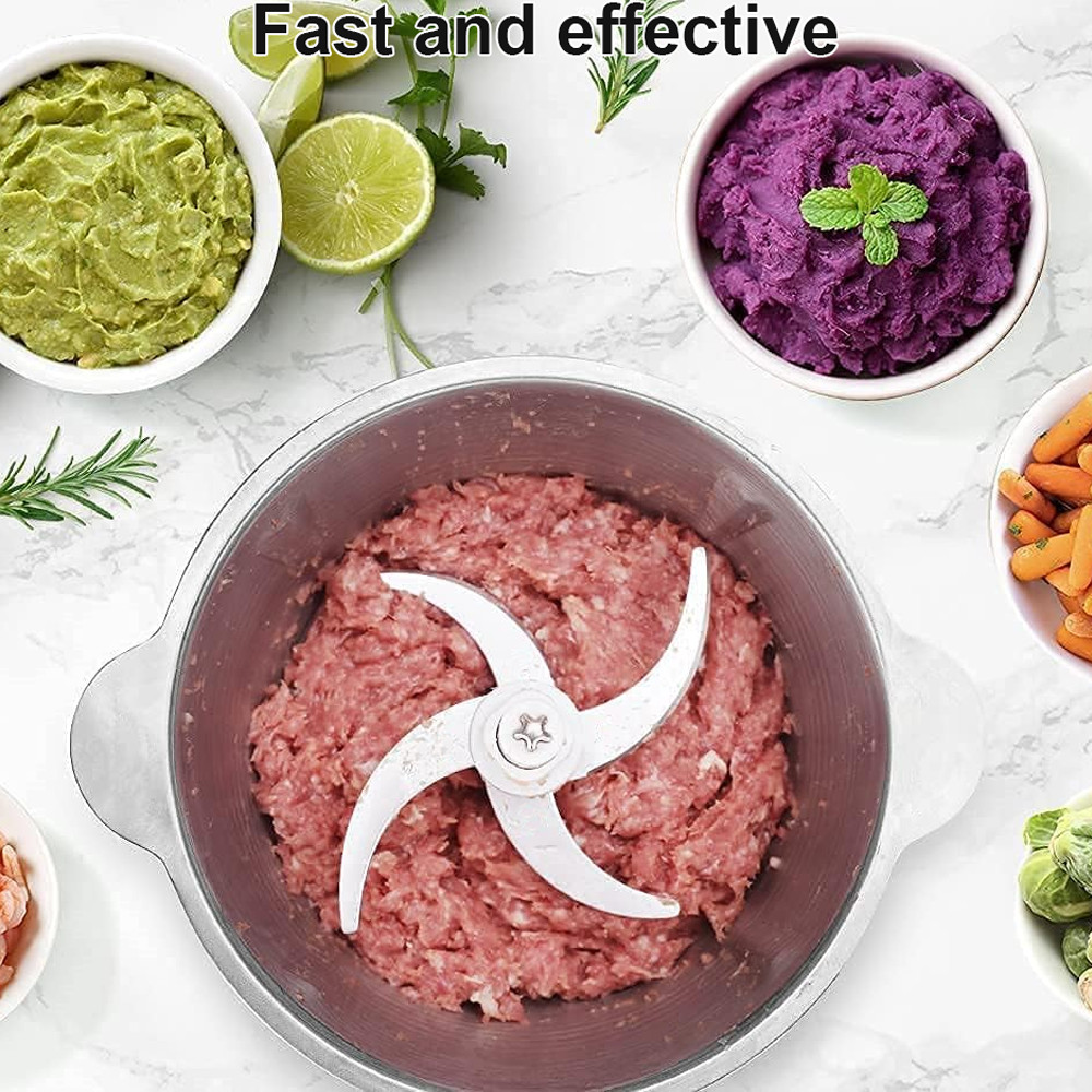 2L Electric Chopper Food Processor Multi Blender Meat Grinder Vegetable Mixer UK