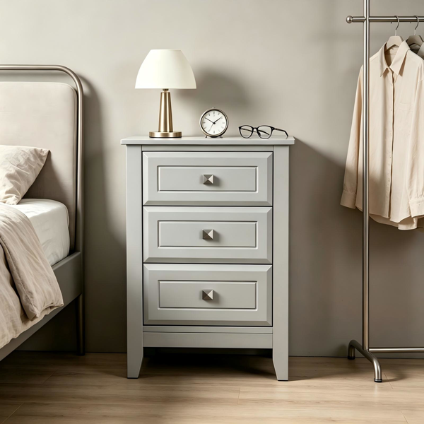 3-Drawer MDF Nightstand