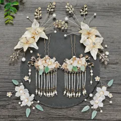 Headdress Bride Atmospheric Liquid Making Flower Tassel Phoenix Crown Wedding - As Shown - View 1