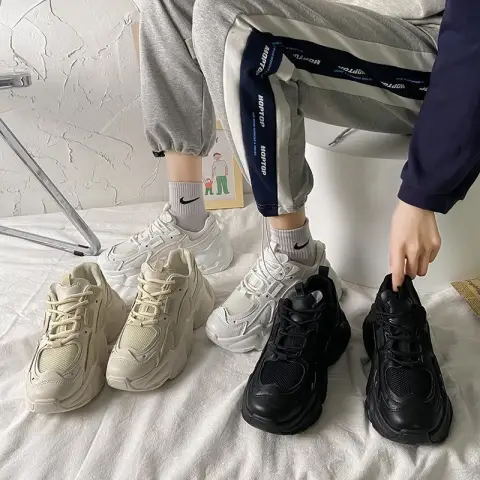 New Style Korean Fashion Breathable Platform Sneakers