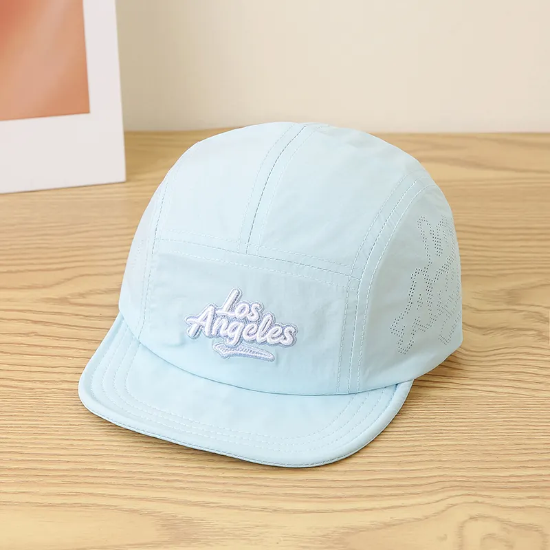Children's Solid-color Three-dimensional Letter Embroidered Mesh Breathable