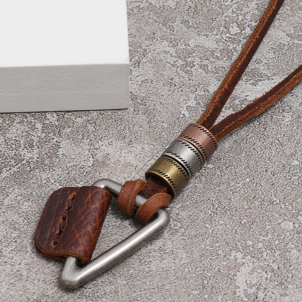 Simple European And American Trend Men's Leather Necklace