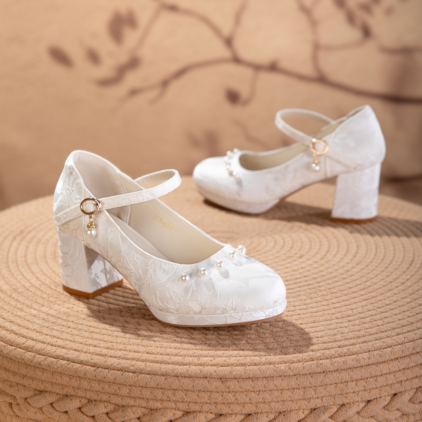Women's Jacquard Mary Jane Platform Heels Detail 12 – Sarah Express