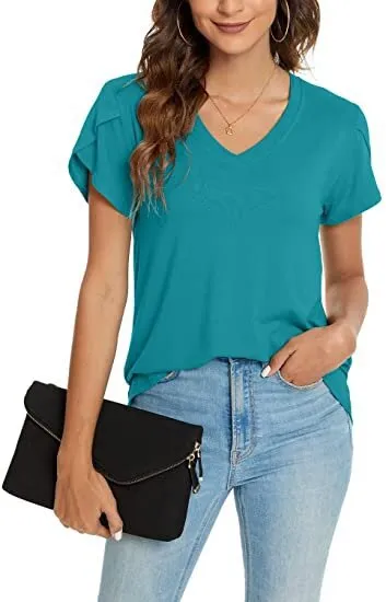 Women's Cotton Short Sleeve Shirt Green - Shop at LoveMi