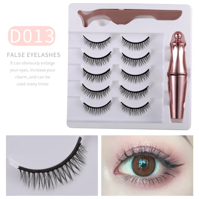Mink Eyelashes Magnetic Eyelashes 5 Pairs Of Magnets D013 - Shop at LoveMi