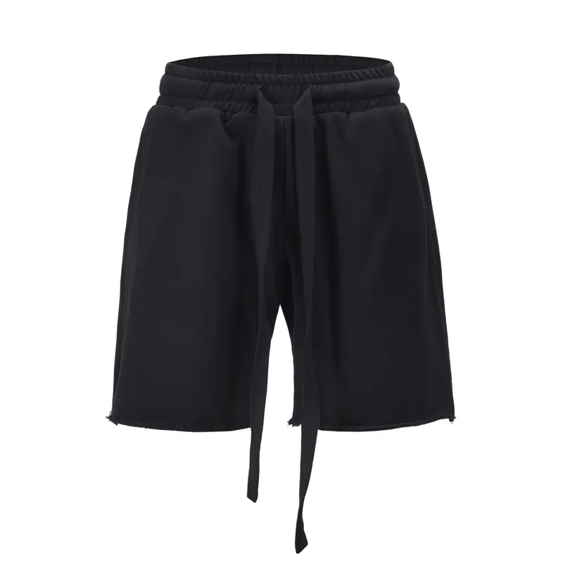 High Street Shorts Men'sBrand Terry Streamer With Raw Edges
