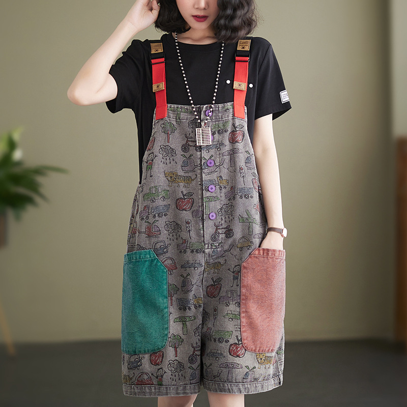 One Piece Straight Strap Pants Grey - Shop at LoveMi