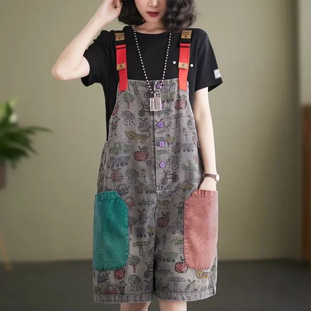 One Piece Straight Strap Pants Grey - Shop at LoveMi