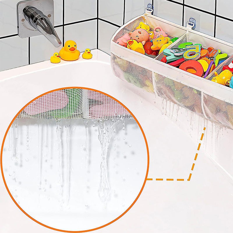 Bathroom Kids Bath Toy Tidy Organiser Mesh Hanging Storage Bag Holder Net — image 10