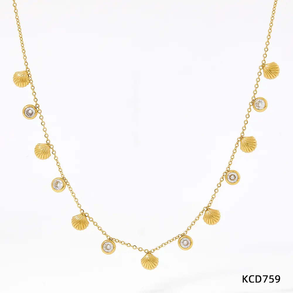 Fashion Colorful Zircon Tassel Necklace