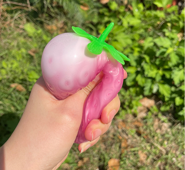 Pink Strawberry Squishy (Color-Changing!)