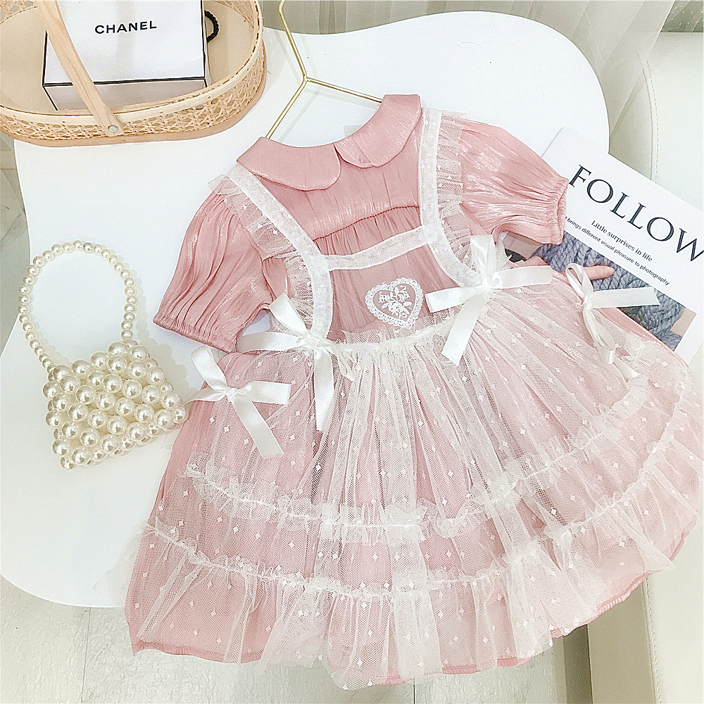 Lolita Dress Baby Short-sleeved Western Style Lolita Children's Dress Princess Dress Two-piece Suit