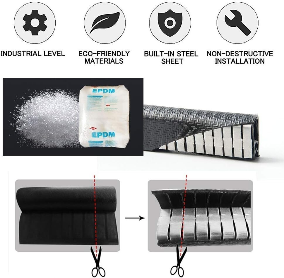 10M Car Door Boot Edge Protector Strip Trim U Shape Guard Seal Rubber BLACK UK