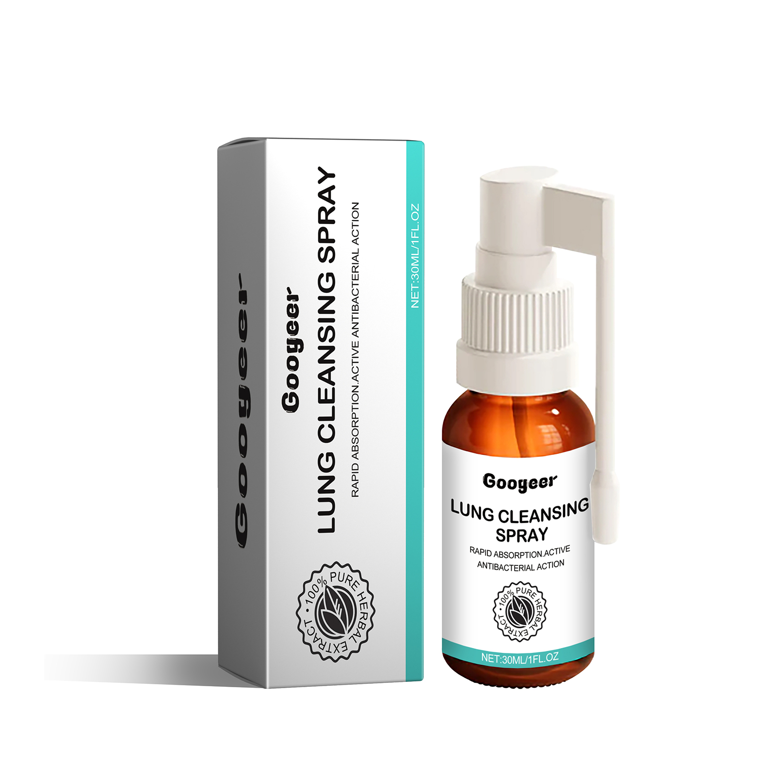Cutie de 30 ml cu pulverizator pentru curățarea plămânilor