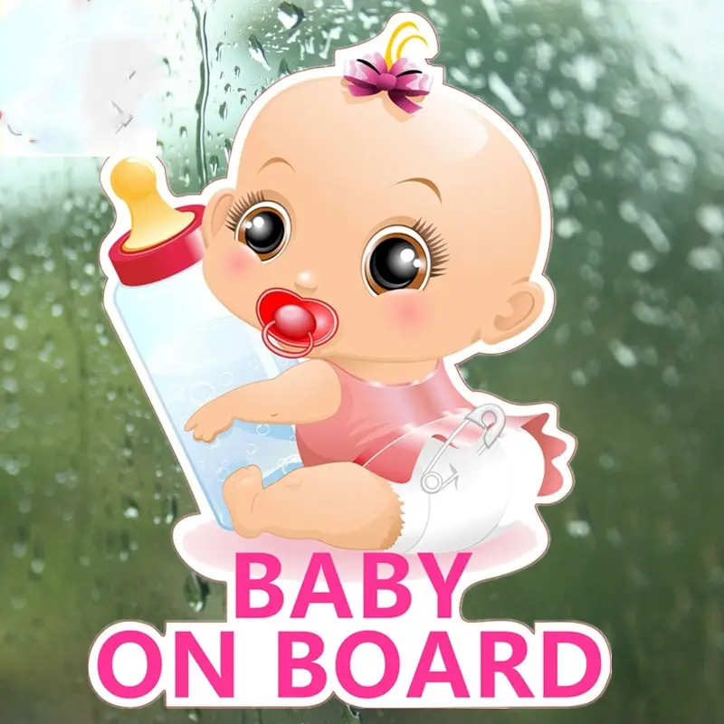 Baby On Board Princess Bottle Car Reflective