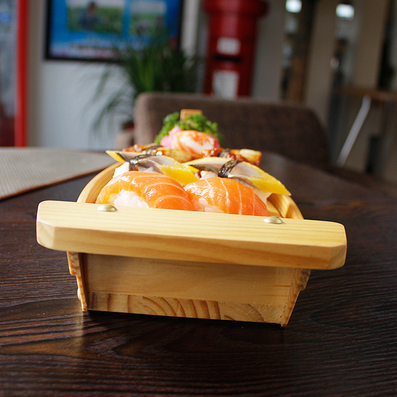 Title 2, Pine wooden sushi boat