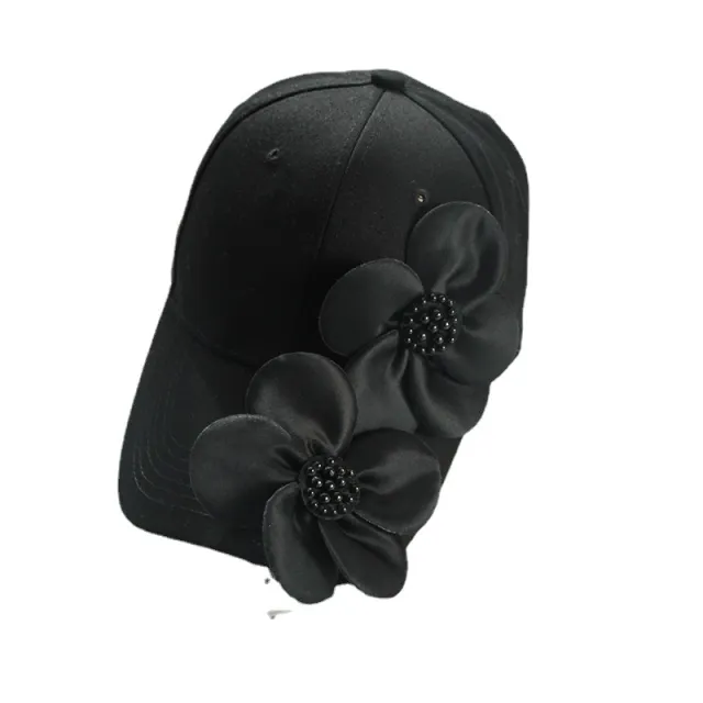 Women's Three dimensional Flower Elegant Baseball Hat Black - Shop at LoveMi