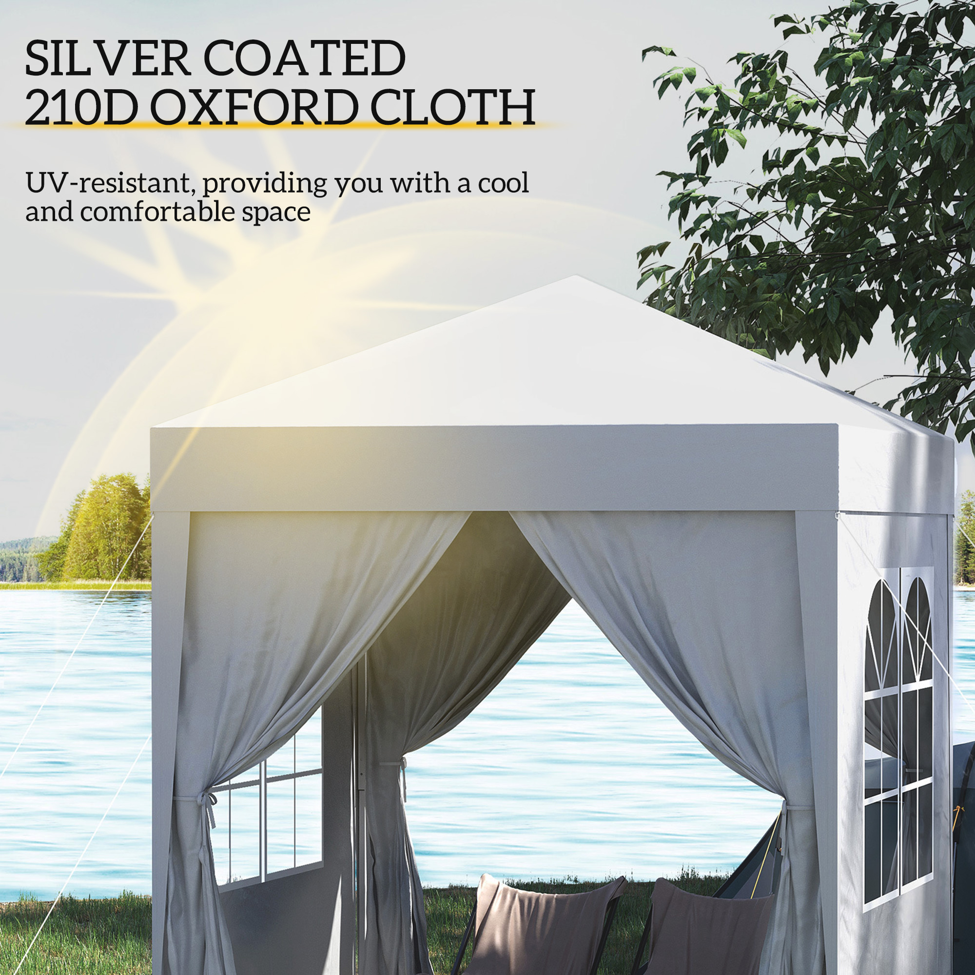 Folding Pavilion Canopy, Size 2 X 2 Meters - White