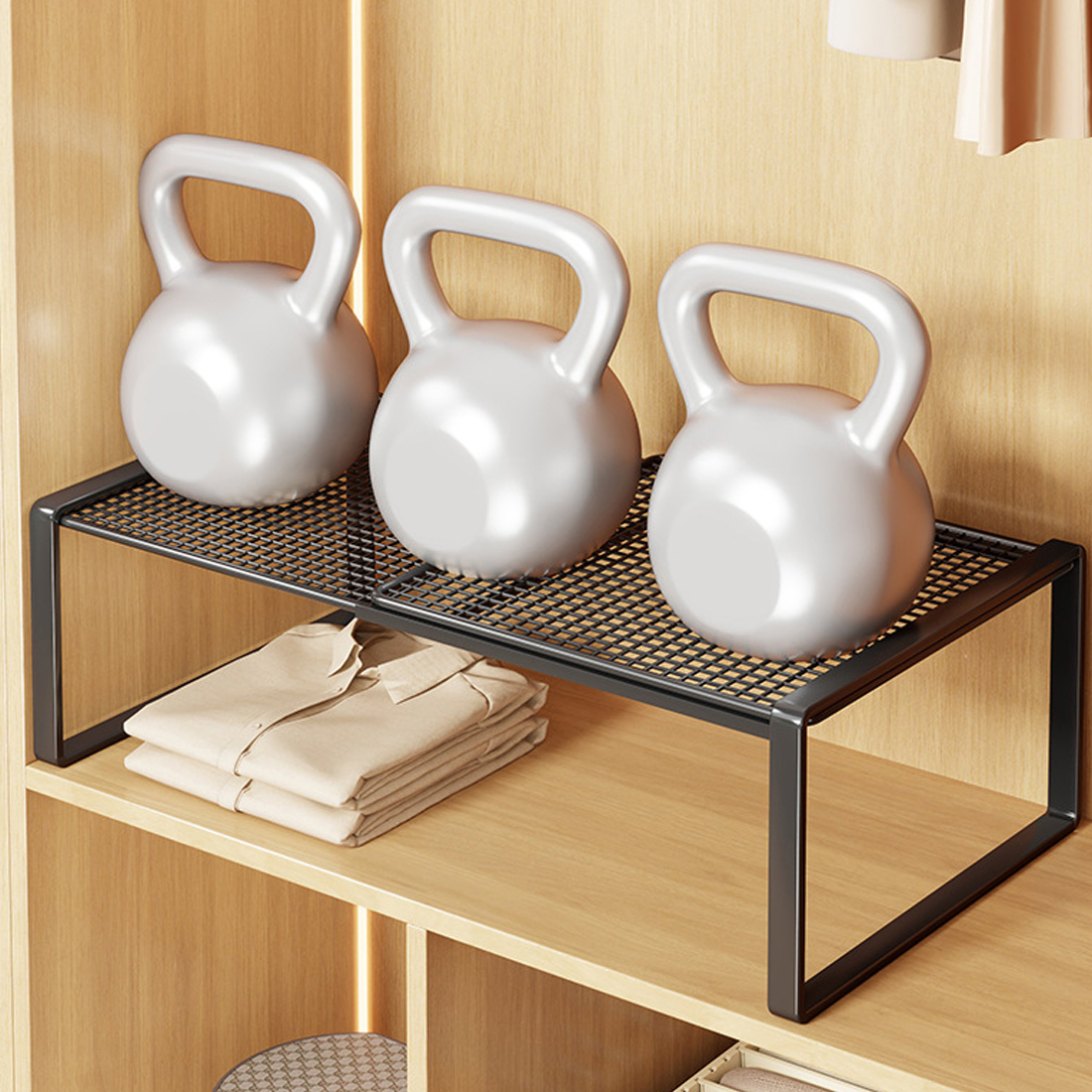 Extendable Wardrobe Tiered Shelves, Storage Rack,cabinet — image 6