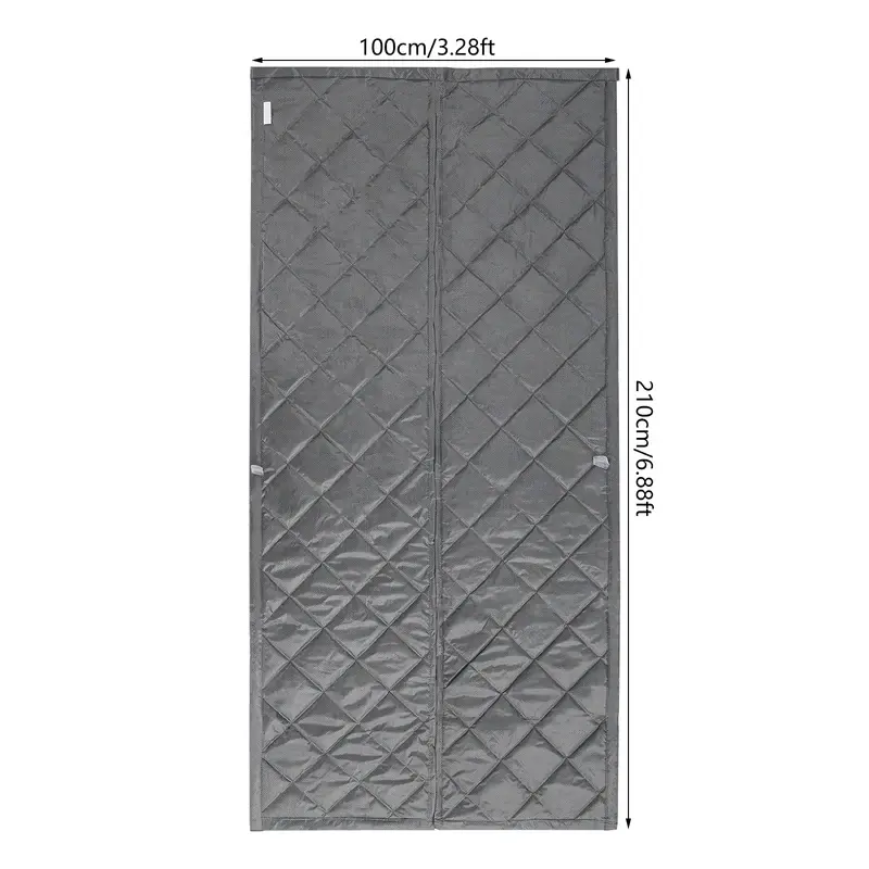 2.1x1m Windproof Door Curtain Magnetic Thermal Insulated