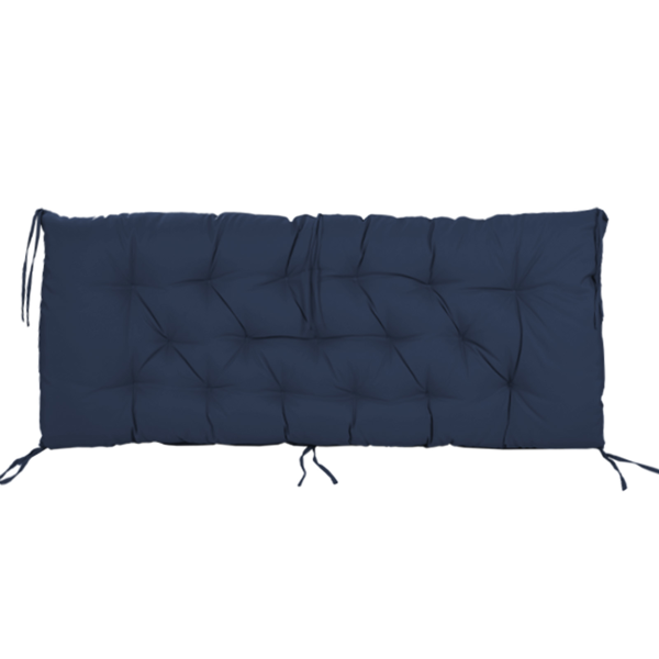 Outdoor Swing Cushions 60 Inch,Waterproof 4in  Thick Porch Swing Cushion Replacement With Backrest And Ties,Comfortable 2-3 Seat Pation Swing Pad For Backyard,Garden,Lawn,Outdoor Furniture Dark Blue — view 6
