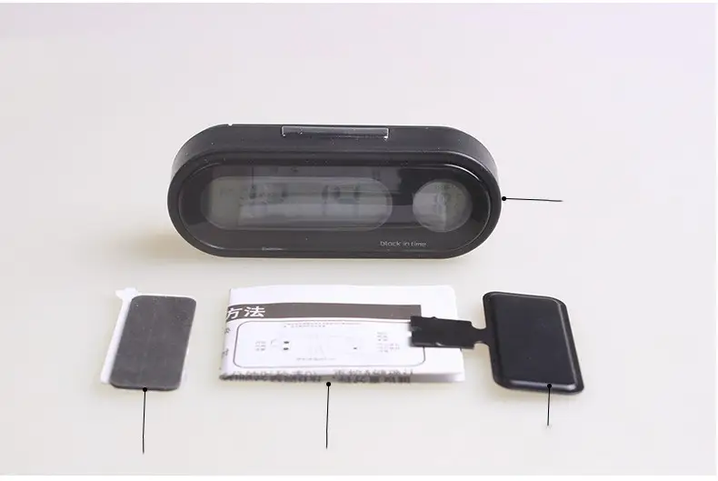 Car Clock Thermometer Two-in-one Luminous Electronic Watch Car