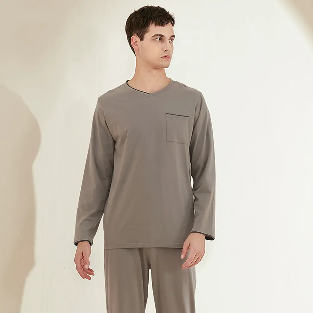 Simple Casual Men's V-neck Comfortable Large Size