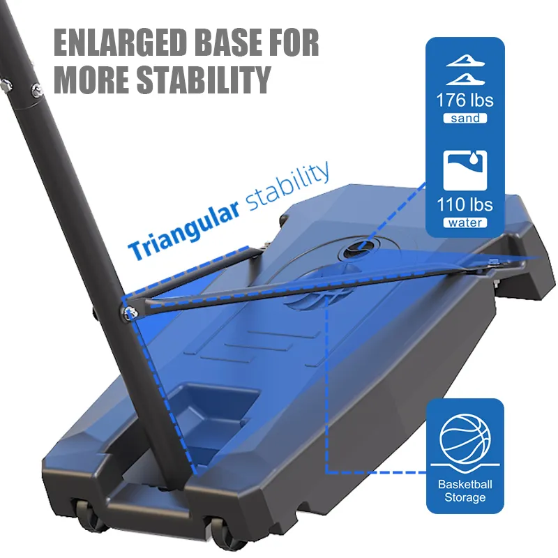 TotheCORE Basketball Stand 5.25-8.53 Ft Adjustable Portable