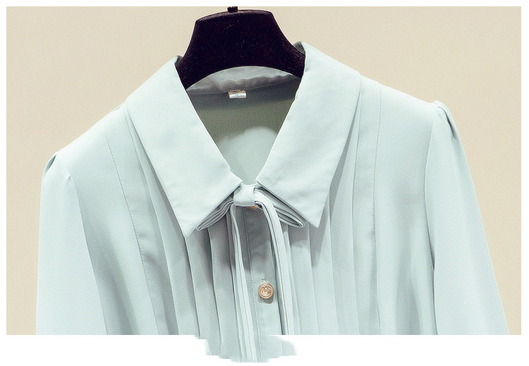 Temperament Was Thin Chiffon Shirt Was Thin Small Shirt