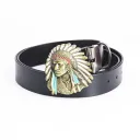 Gold Buckle Black Belt B