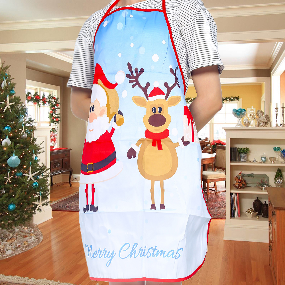 Title 6, Fashionable Fabric Printed Snowman Christmas Apron