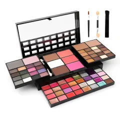 74 Colors Makeup Set Lip Gloss Blush Eyeshadow Highlight Combination Plate Makeup Set - View 1