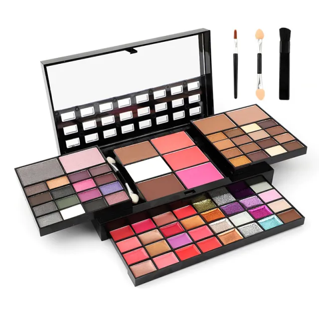 74 Colors Makeup Set Lip Gloss Blush Eyeshadow Highlight Combination Plate Makeup Set - Shop at LoveMi
