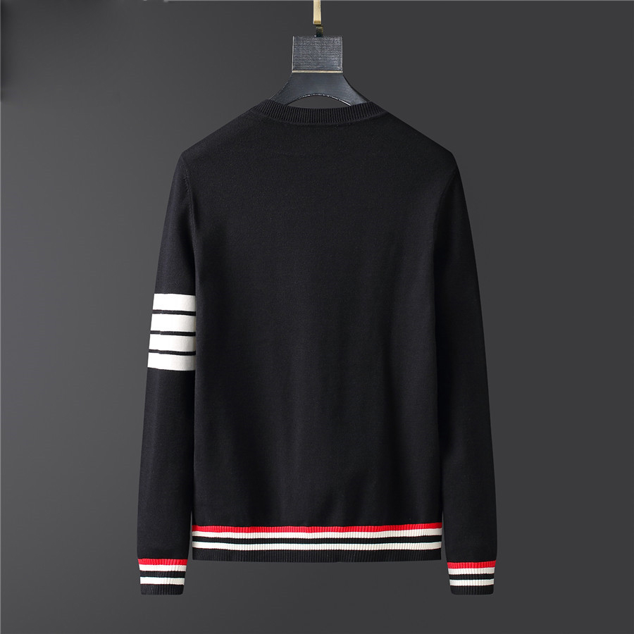 New Winter Thick Pullover Men's Round Neck Solid Color Long Section