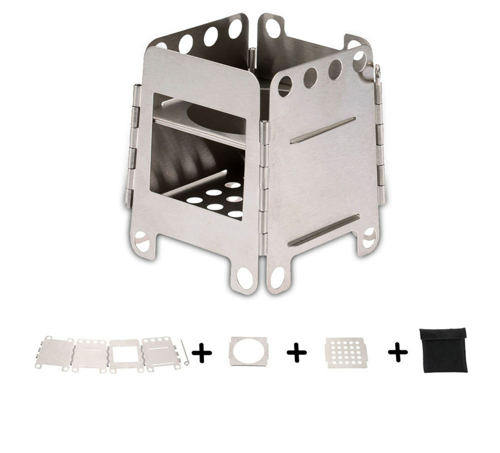 Camping Stainless Steel Folding Wood Stove