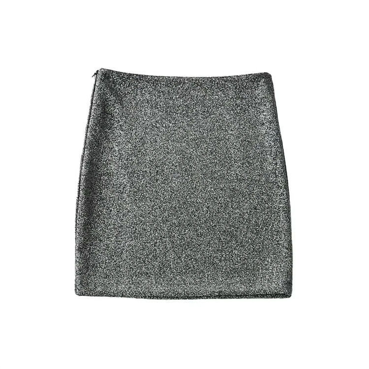 Women's Bright Silk Composite Double Layer Hip Skirt