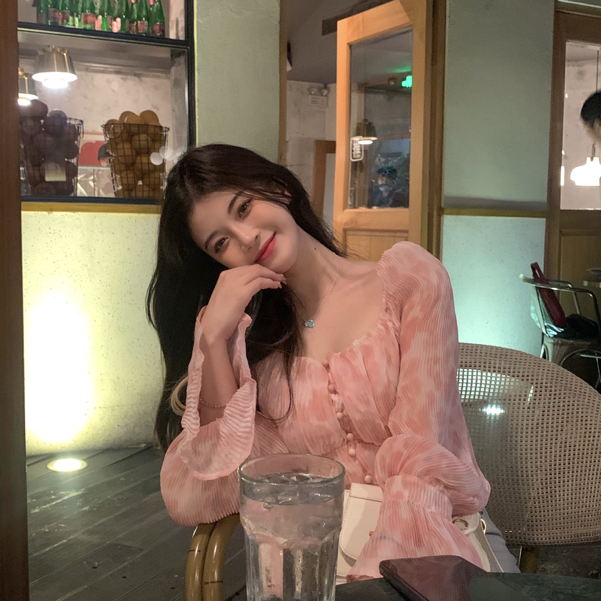 Women's Plus Size Flared Sleeve Off Shoulder Pleated Chiffon Shirt