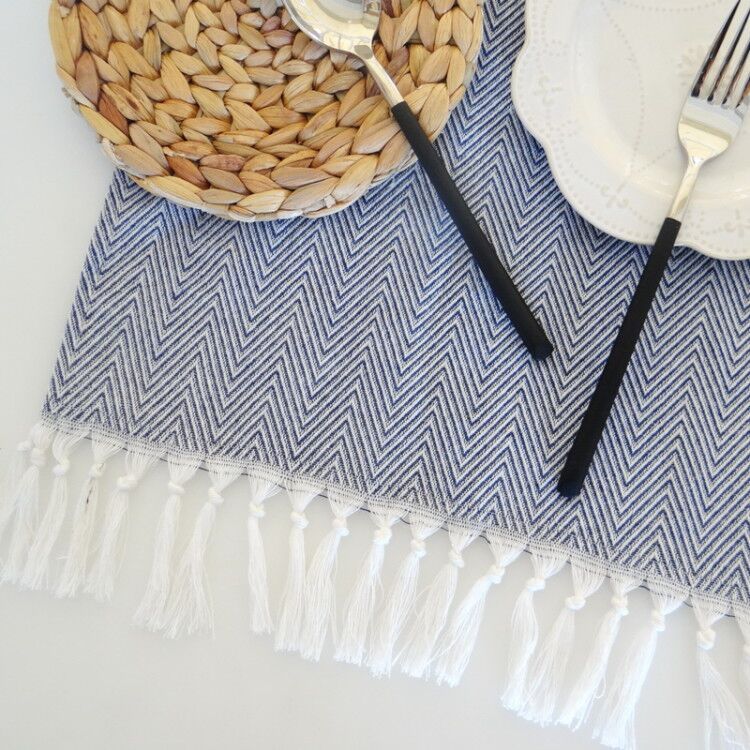 Title 3, Cotton wavy fringe fabric napkin tea towel