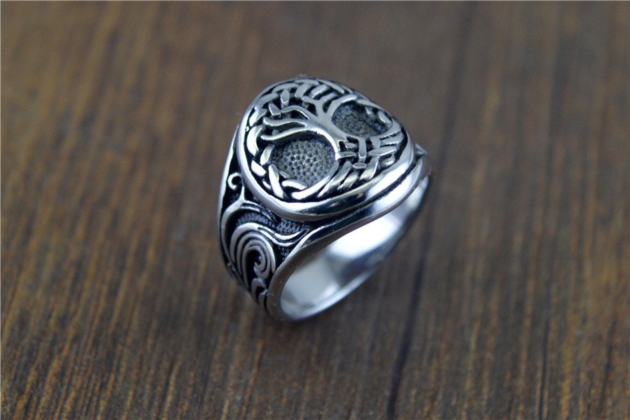 Title 5, Vintage Titanium Stalen Ring, modieuze sieraden...