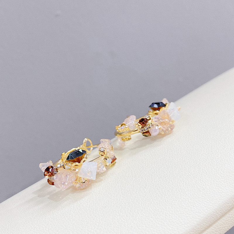 Vintage S925 Silver Needle Shell Flower Stud Earrings