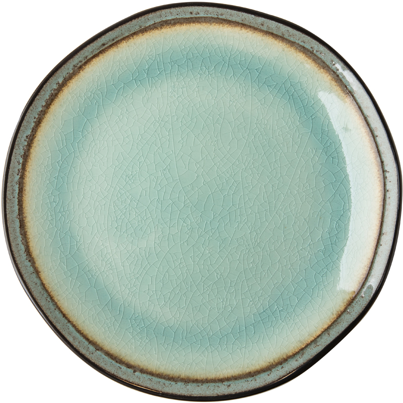 Title 1, Vintage Ceramic Ice Cracked Glaze Steak Disc