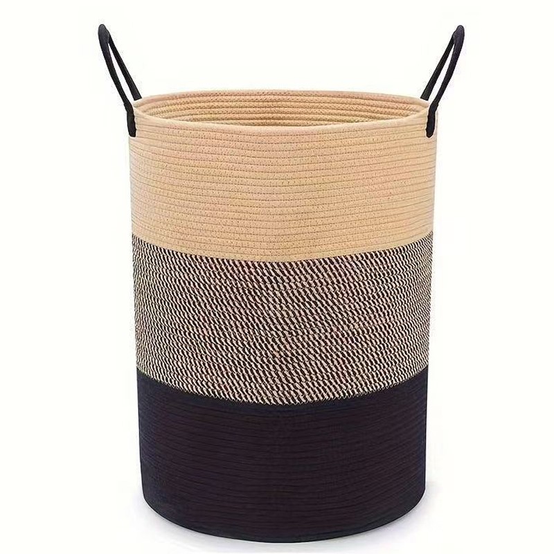 58L Cotton Rope Basket Large Blanket Woven Storage Organiser Nursery Laundry — image 6