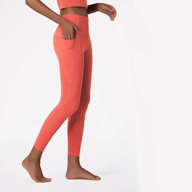 Leggings Pocket Leggings Smooth Leggings Yoga Leggings Fitness Leggings Coral Red - Shop at LoveMi