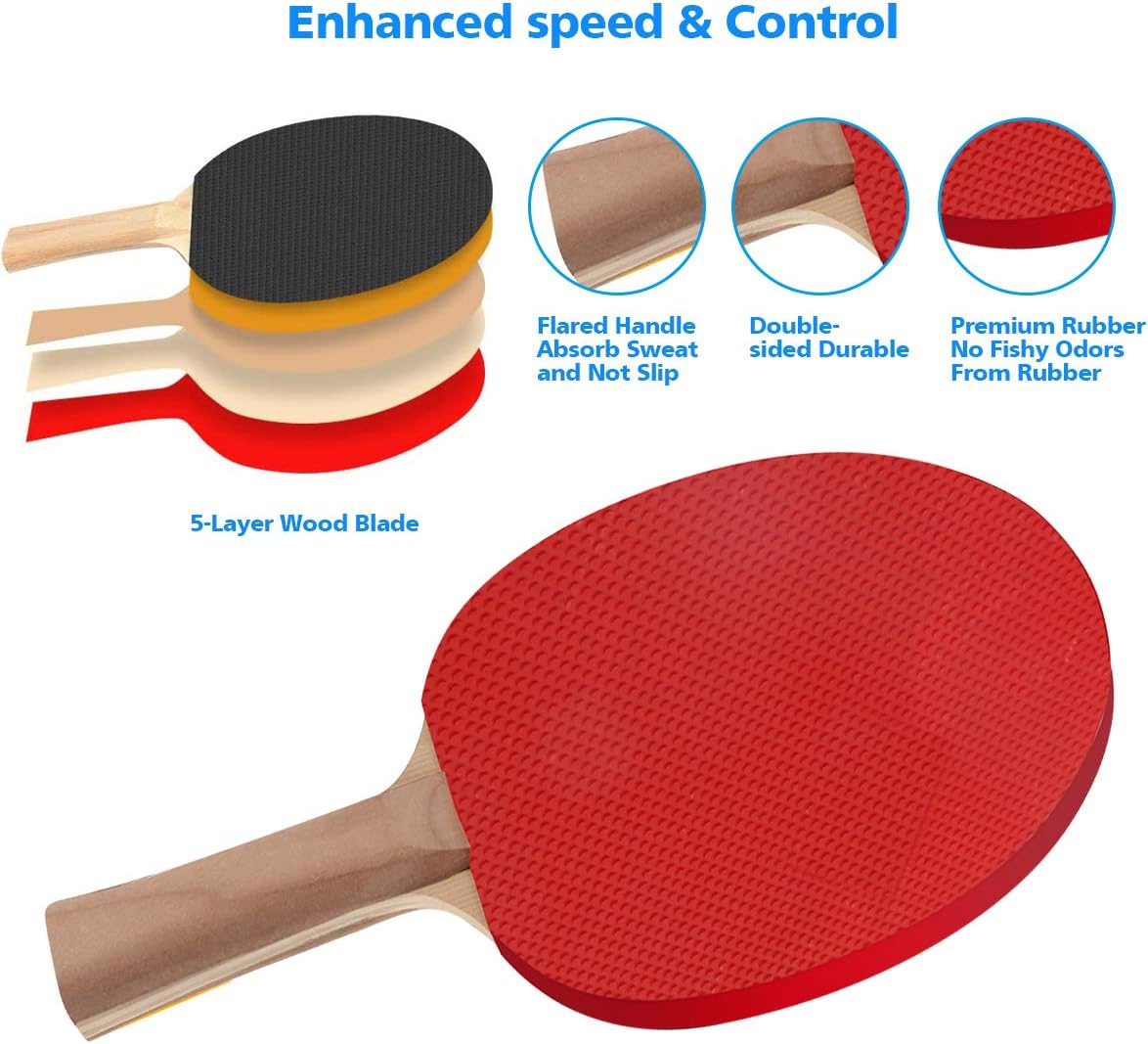 Table Tennis Kit Ball Retractable Net With 2 Paddles 3 Balls — image 9